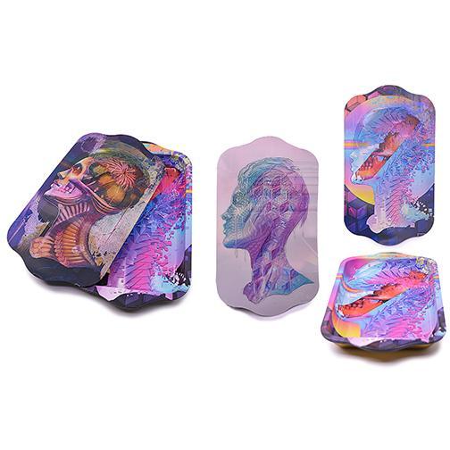 Metal Rolling Tray w/ 3D Magnetic Lid - In Depth