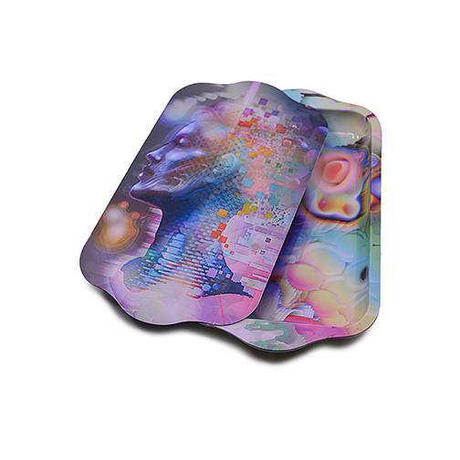 Metal Rolling Tray w/ 3D Magnetic Lid - Bliss
