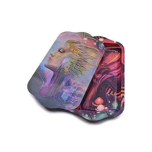 Metal Rolling Tray w/ 3D Magnetic Lid - Lady Legend
