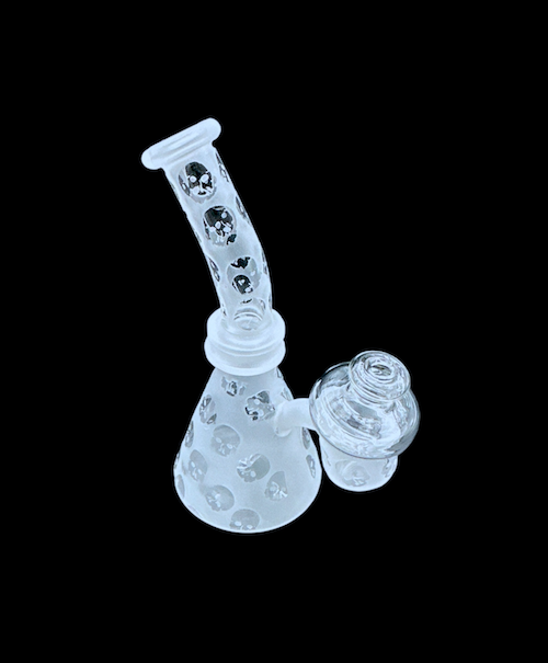 Mini Quartz Beaker - Skulls (5")