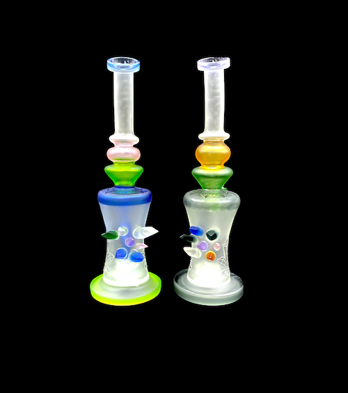 Tataoo Water Pipe - Frosted Crystal (13")