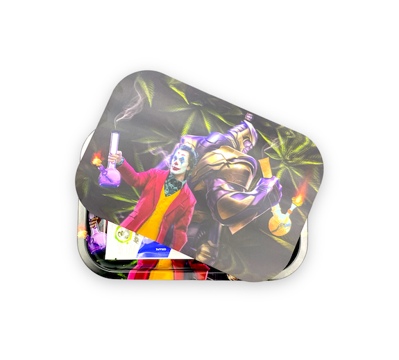Metal Rolling Tray w/ 3D Magnetic Lid - Villain Duo
