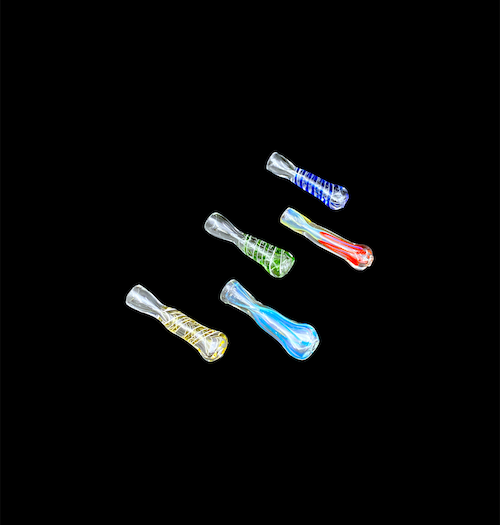 Glass Chillum - Strips (2.5")