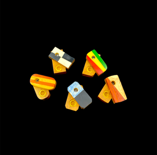 Wood Hand Pipe - Square (2")