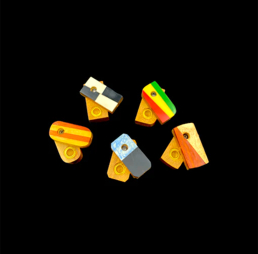 Wood Hand Pipe Jar (2")(12ct)