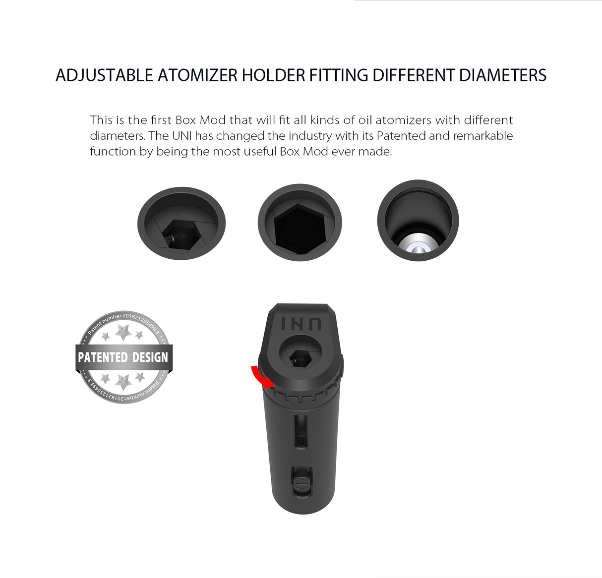 Vaporizer - Yocan UNI (Universal Cartridge Battery)