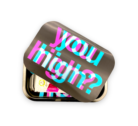 Metal Rolling Tray w/ 3D Magnetic Lid - You High?