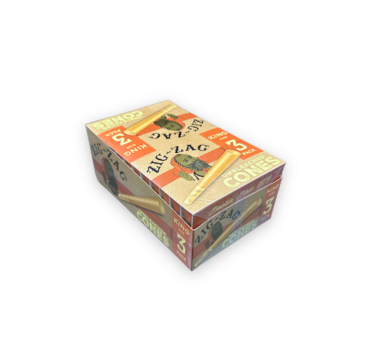 Zig Zag - King Size Unbleached Cones (24 Pack)