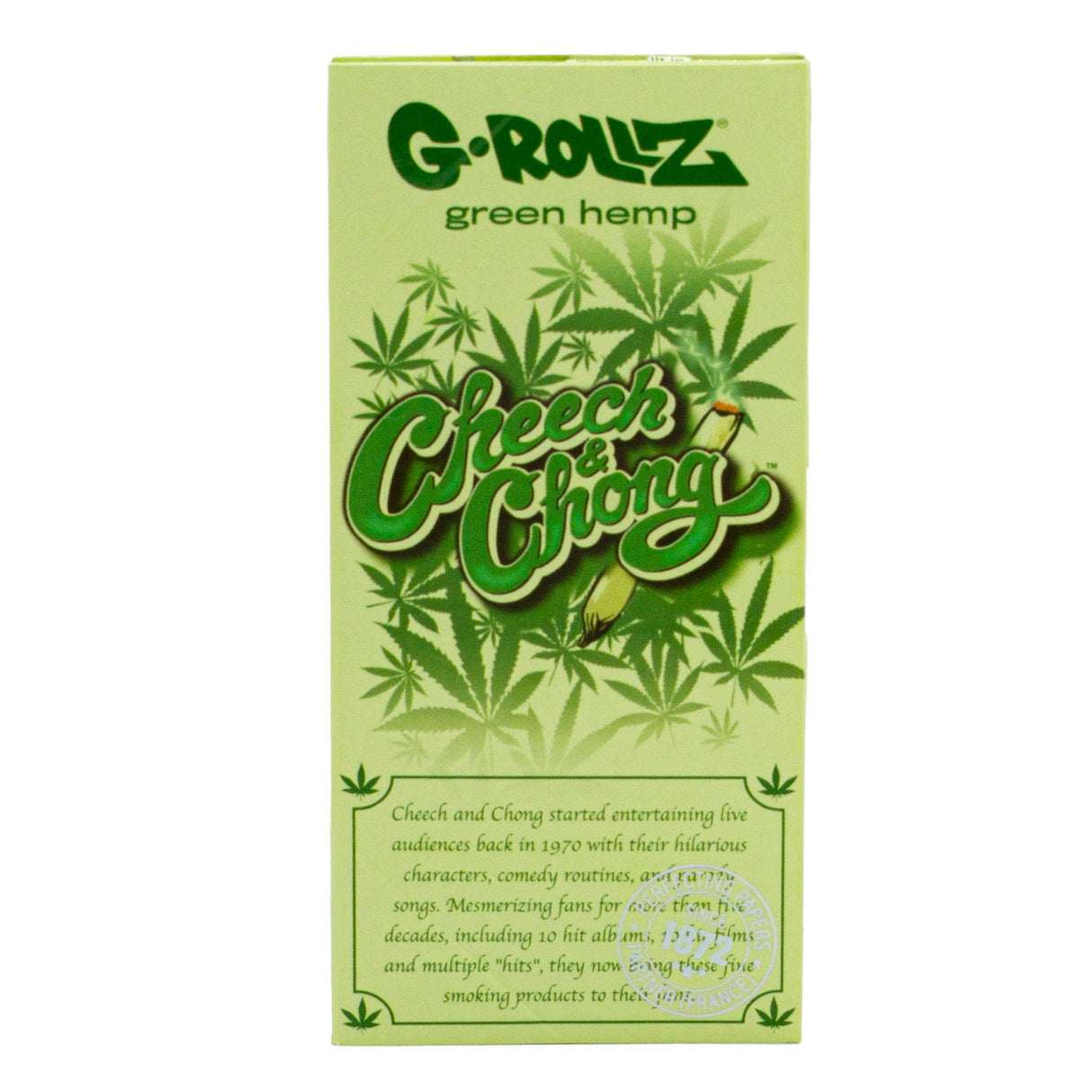 G Rollz Cheech and Chong Papers - Bio Organic Green Hemp (King Slim Size)