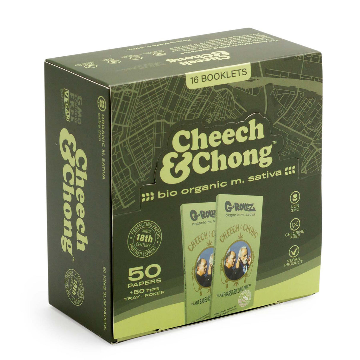 G Rollz Cheech and Chong Papers - Bio Organic Medicago Sativa (King Slim Size)