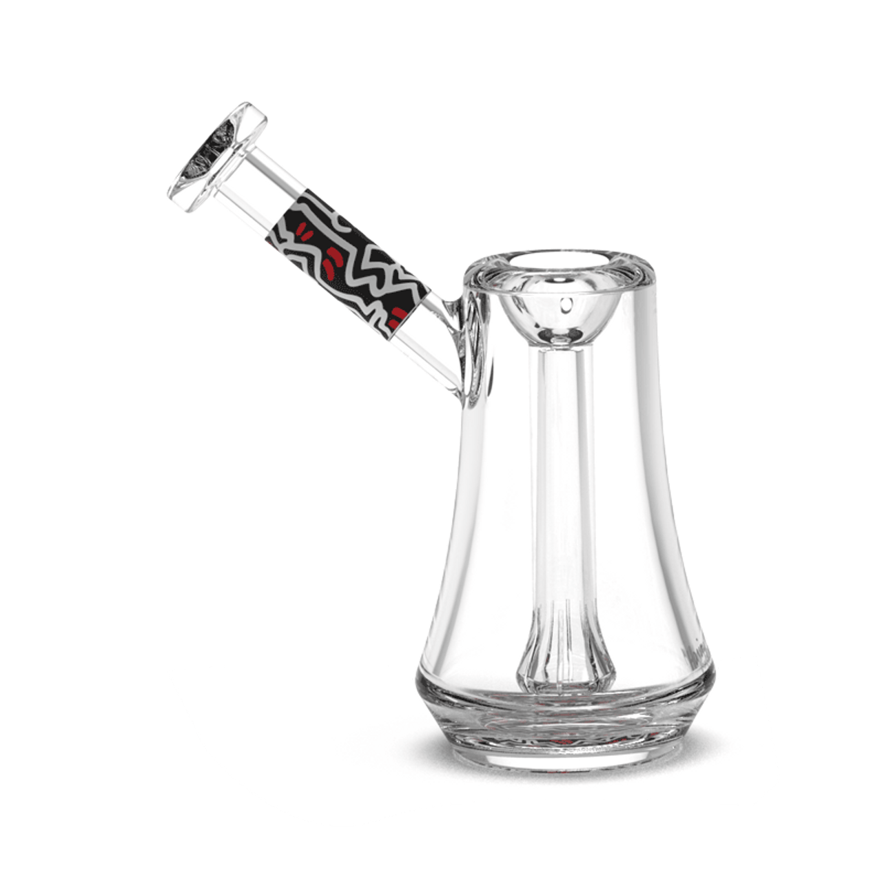 K. Haring Collection - Glass Bubbler (Red/White/Black)
