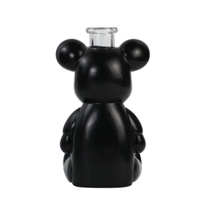Glass Water Pipe - Black Bear (7")