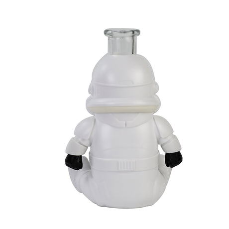 Glass Water Pipe - White Troop (7")