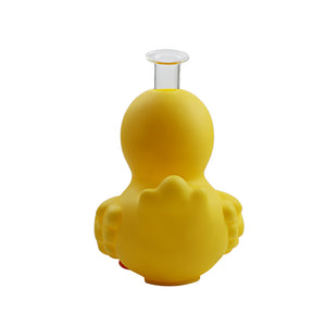 Glass Water Pipe - Yellow Duck (9")