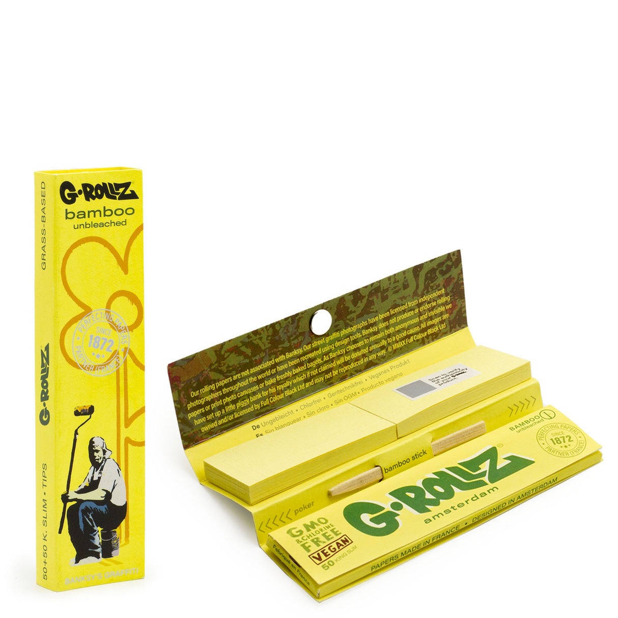 G Rollz Banksy Papers - Unbleached Bamboo (King Slim Size)