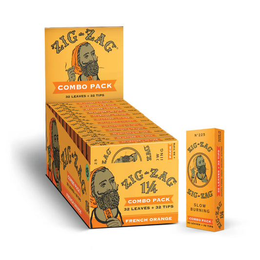 Zig Zag Combo Pack - 1 1/4 Papers Orange Carton (24 Pack)