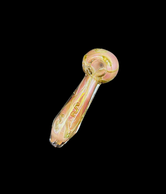 Glass Hand Pipe - Royal Squiggles (5")