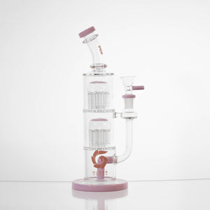 Glass House Water Pipe Kit - Double Perc Straight (10")