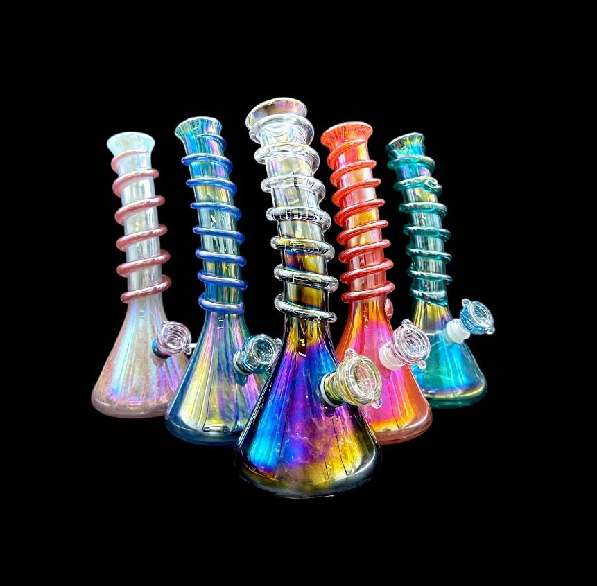 Soft Glass Water Pipe - Bent Teepee (12.5")