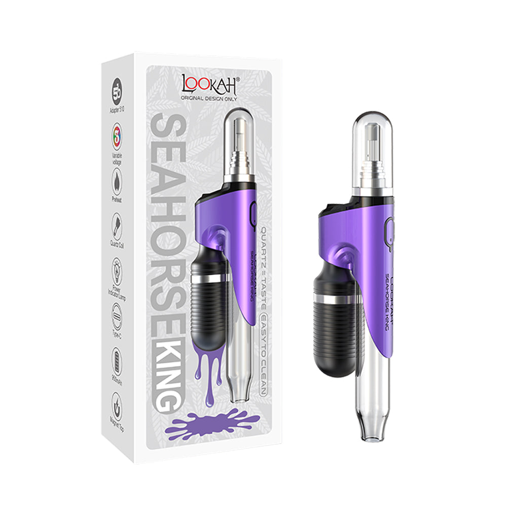 レプトン　早掛王、D-pen セット Lookah - Seahorse King - Electric Nectar Collector – Golden Cedar