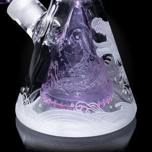 Milky Way Glass - Blood Feud Beaker w/ Collins Perc - Purple (11")