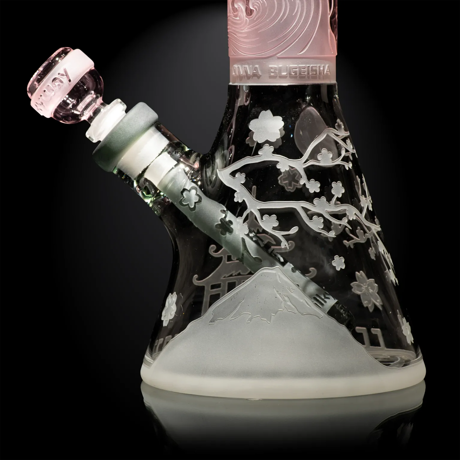 Milky Way Glass - Femme Samurai Beaker - Pink (16 Milky Way Glass - Femme Samurai Beaker - Pink (16