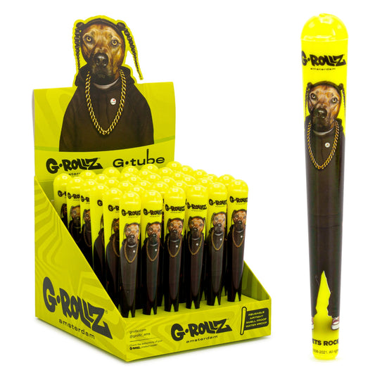 G Rollz Cone Holders - Yellow Rap Dog (36pcs)