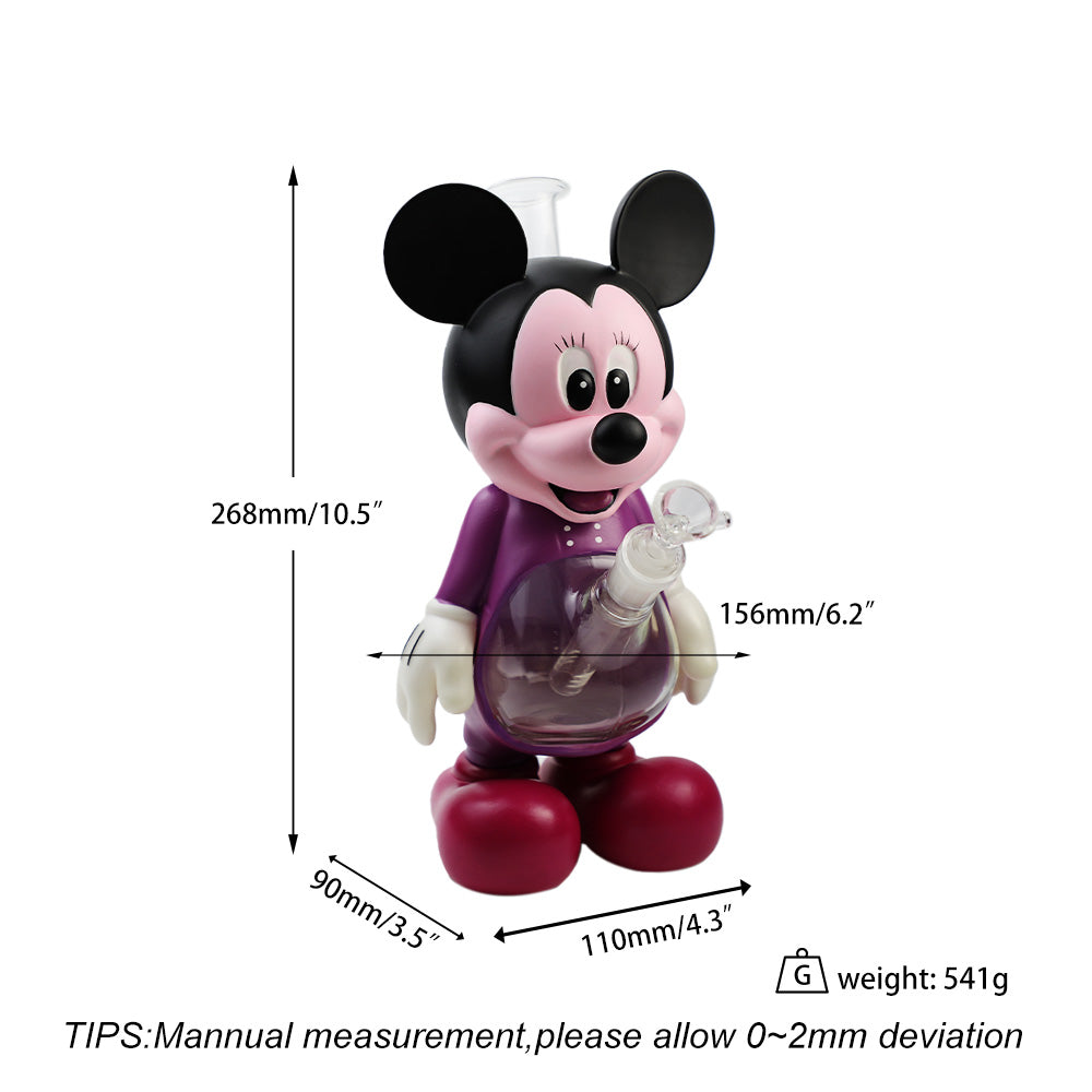 Glass Water Pipe - Mouse Wife (12")