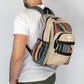 Nature Sacks - Handcrafted Hemp Backpack - Rainbow Design