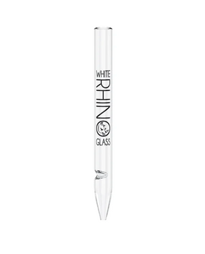 White Rhino - Premium Pyrex Dab Straw With Silicone Cap (25ct)