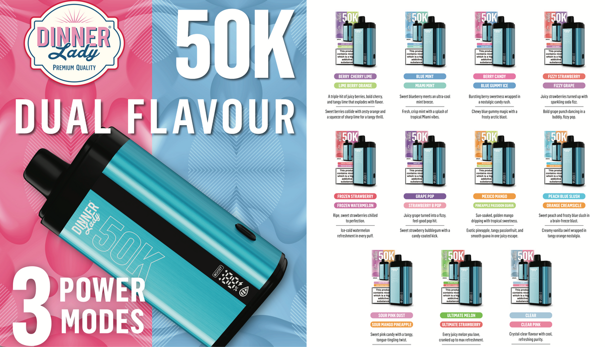 Dinner Lady - 50k Dual Flavor Disposable (5pc)