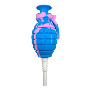 Silicone Nectar Collector - Grenade w/ Dab Container and Ceramic Nail