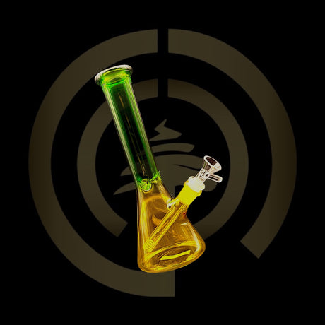 Glass Water Pipe - Two Tone Beaker (10")