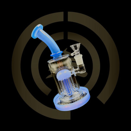 Glass Water Pipe - Colored Jelly Perc (8")