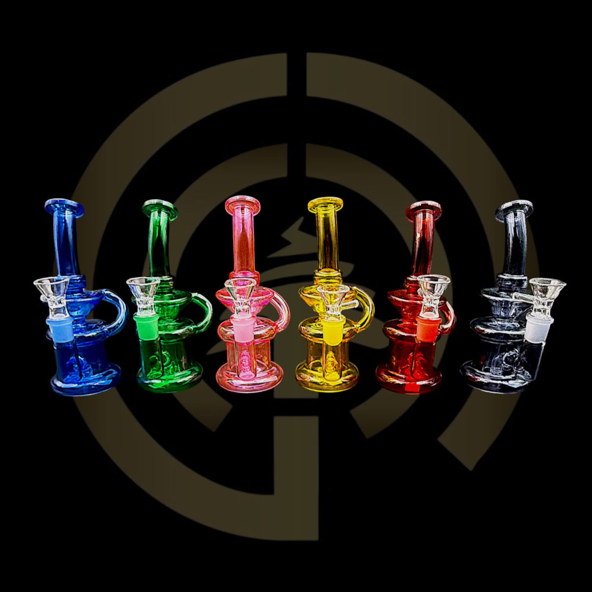 Glass Water Pipe - Highlighter Recycler #2 (7")