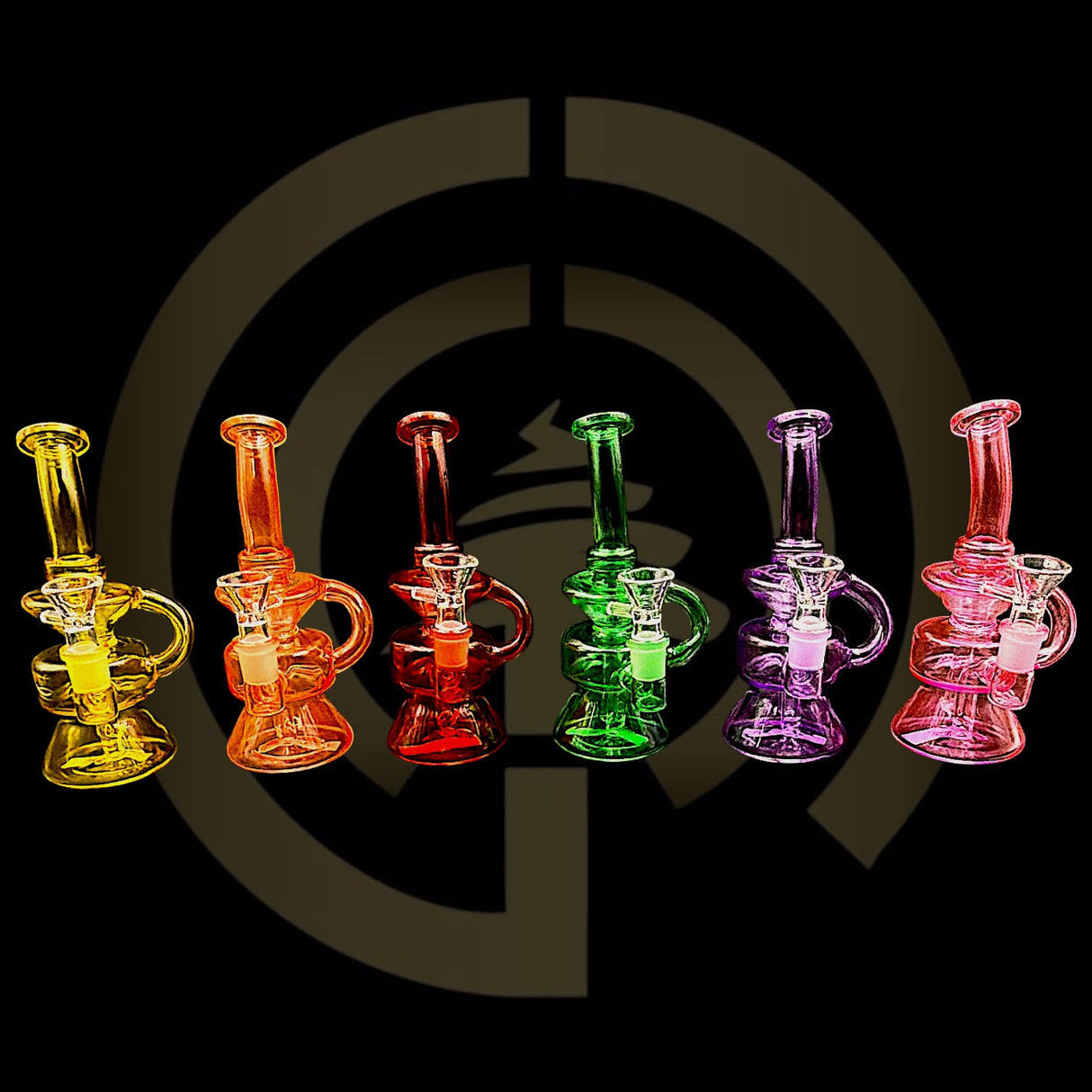 Glass Water Pipe - Highlighter Recycler #1 (7")