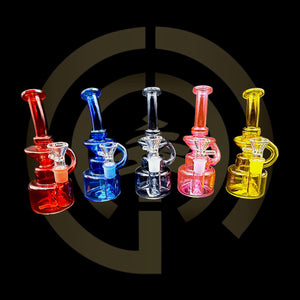 Glass Water Pipe - Highlighter Recycler #3 (7")