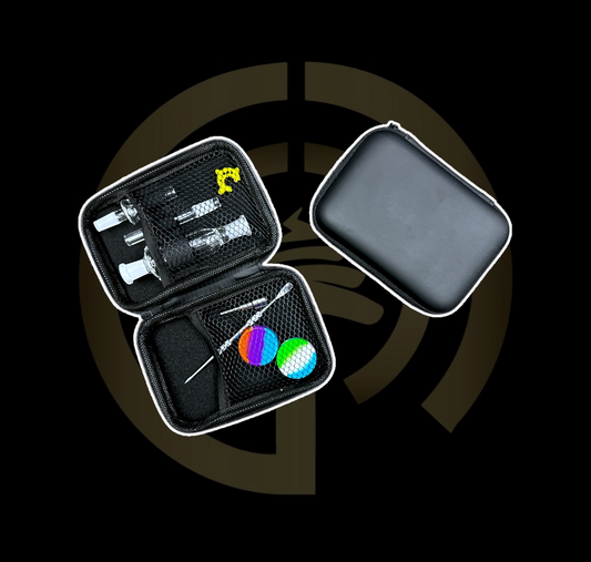 Glass Nectar Collector Kit - Black Case (10mm)
