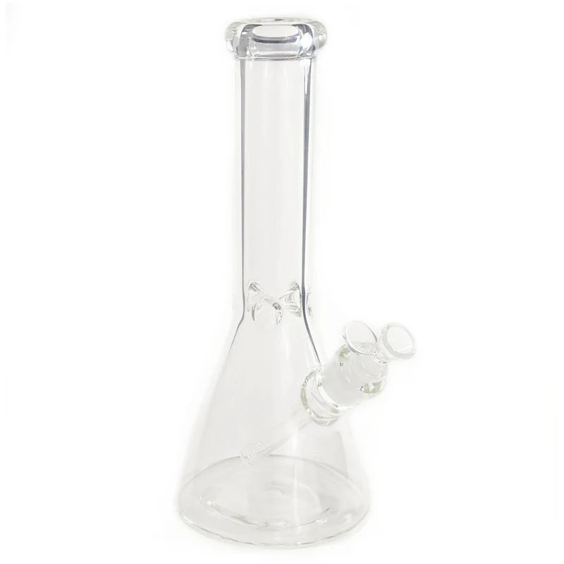 Glass Water Pipe - Clear Beaker (12")(7mm)