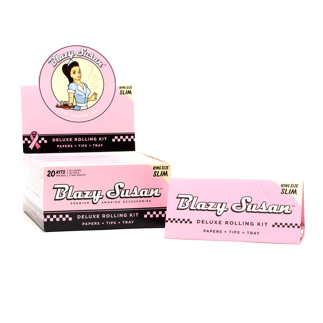 Blazy Susan - Pink Deluxe Rolling Papers (King Size Slim)