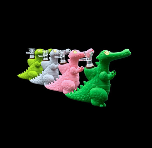 Silicone Water Pipe - Dinos (5.25")