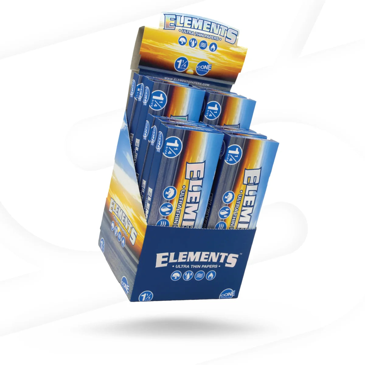Elements - 1 1/4 Classic Pre-Roll Blanco Cones (20ct)(12 packs)