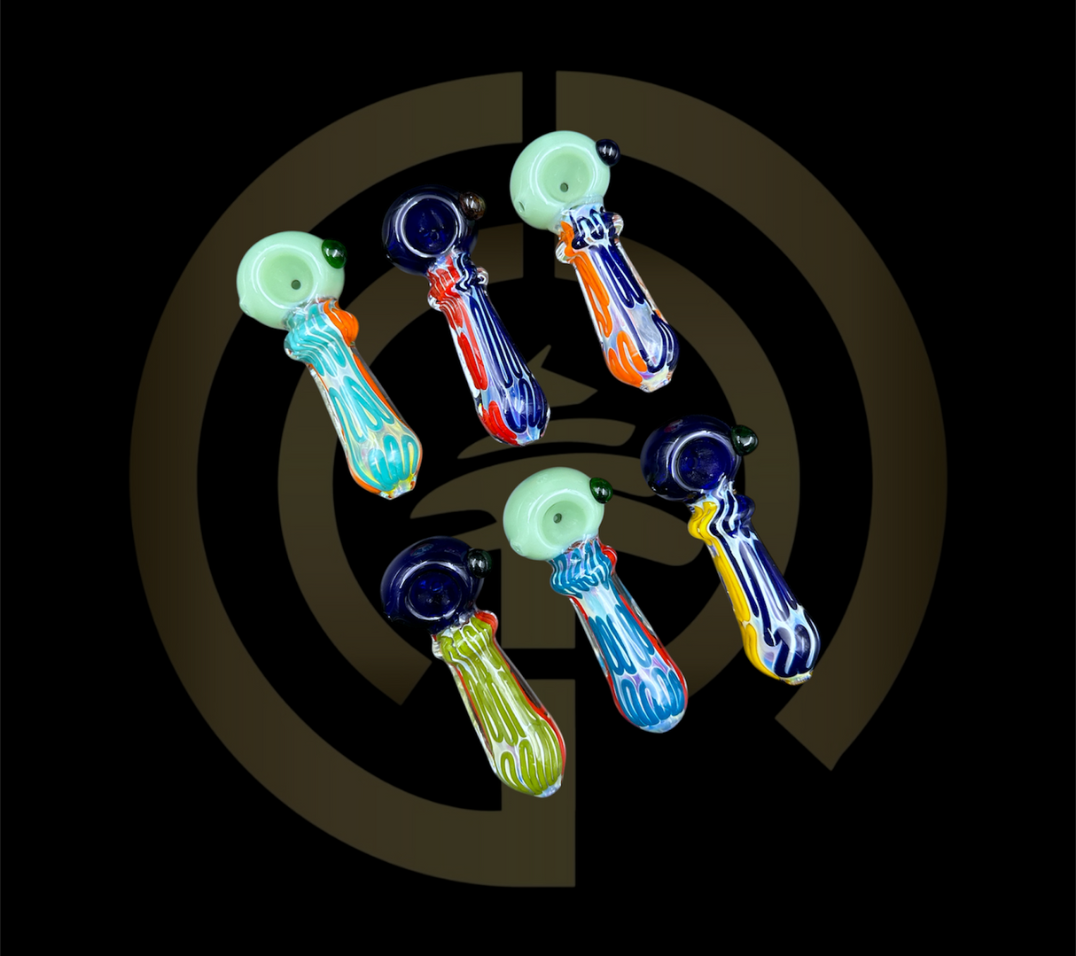 Glass Hand Pipe - Color Top (4.5")