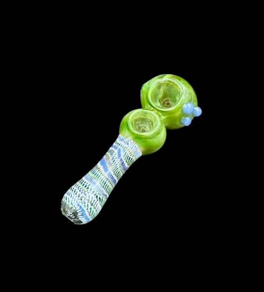Glass Hand Pipe - Big Head Double Bowl (5.5")