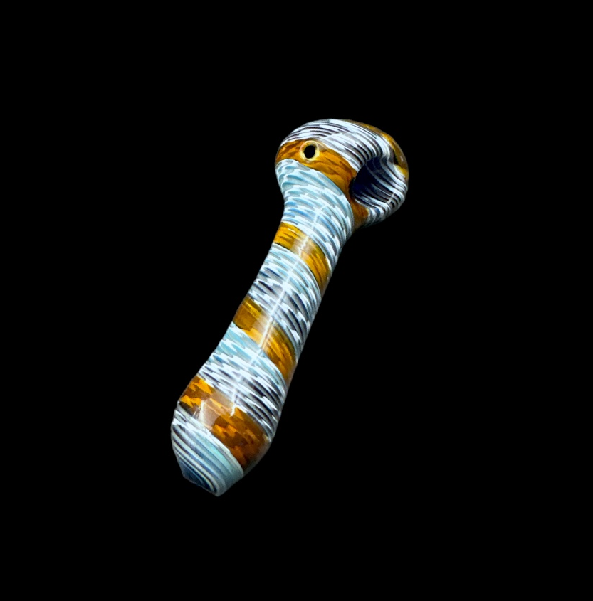 Glass Hand Pipe - Stitched (5")