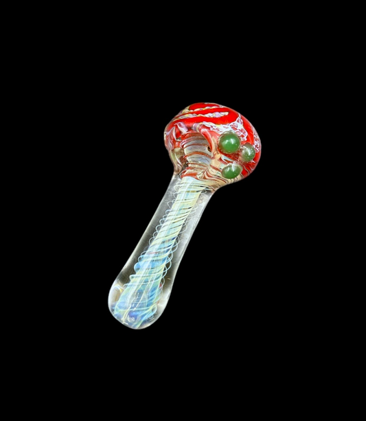 Glass Hand Pipe - Swirl Colored Head (4")