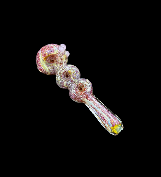 Glass Hand Pipe - Triple Bowl (6")