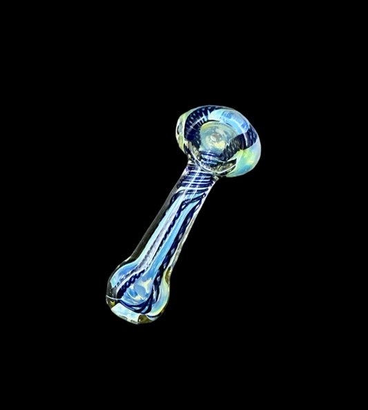 Glass Hand Pipe - Inner Swirl (3")