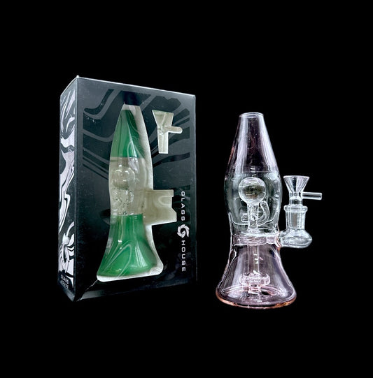 Glass House - Lava Lamp Water Pipe (7.25")