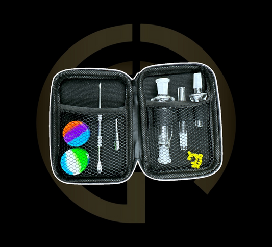Glass Nectar Collector Kit - Black Case (10mm)